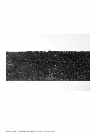 Pantha rhei - legenda - czyli ostatnie 5 dni z życia skazańca | miedzioryt punktowany | 100x70cm